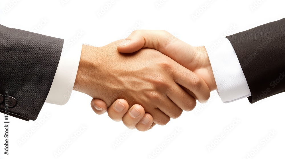 Professional handshake symbolizing partnership and agreement Professional handshake symbolizing partnership and agreement