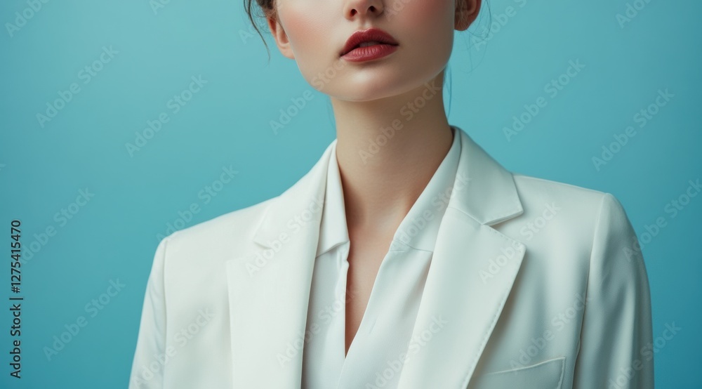 Professional portrait of a businesswoman studio setting fashion photography elegant environment close-up view empowerment concept Professional portrait of a businesswoman studio setting fashion photography elegant environment close-up view empowerment concept