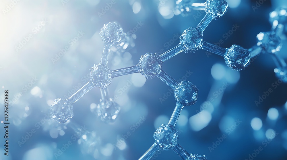 DNA, Molecular structure, blue background, technological sense, ultra clear, 8K DNA, Molecular structure, blue background, technological sense, ultra clear, 8K