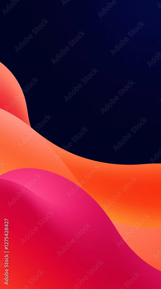 Obraz premium Vibrant Gradient Mobile Phone Wallpaper