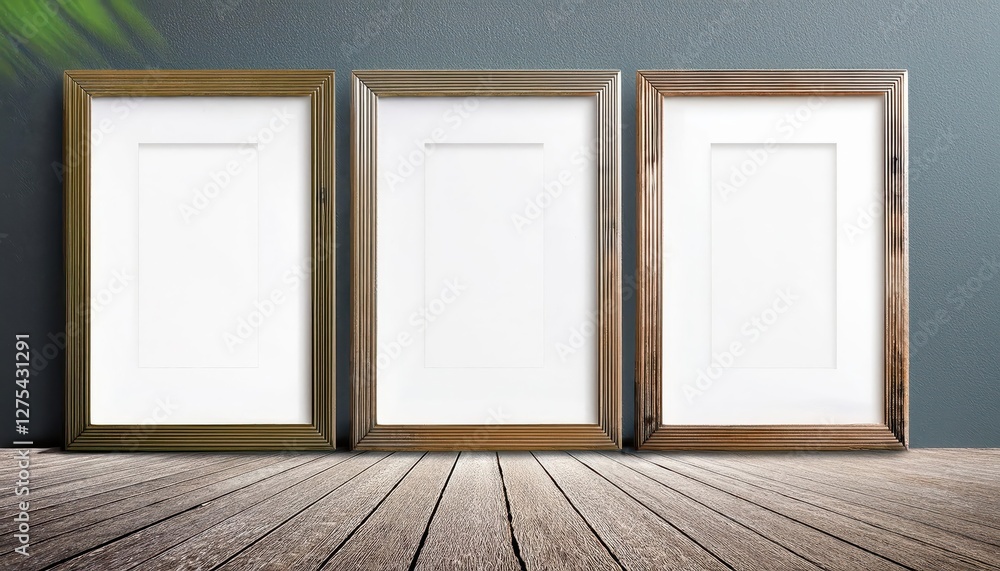 3D Rendering of a Triptych Poster Mockup Striking Scene Blending Modern and Retro Elements in a Futuristic Urban Landscape with a Hint of Mystery and Suspense, Perfect for Digital Art, Home 3D Rendering of a Triptych Poster Mockup Striking Scene Blending Modern and Retro Elements in a Futuristic Urban Landscape with a Hint of Mystery and Suspense, Perfect for Digital Art, Home
