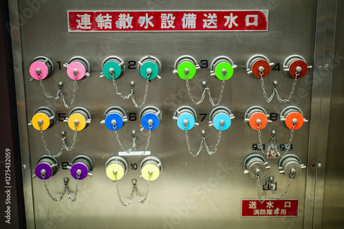 Wall Mural colorful water outlet