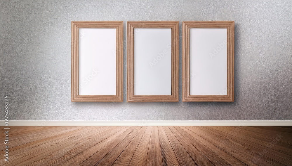 Elegant Wooden Frame Mockup Showcasing an Empty Print Background, Perfect for Digital Art, Home Decor, or Design Inspiration, Offering Versatility and Minimalist Charm. Elegant Wooden Frame Mockup Showcasing an Empty Print Background, Perfect for Digital Art, Home Decor, or Design Inspiration, Offering Versatility and Minimalist Charm.