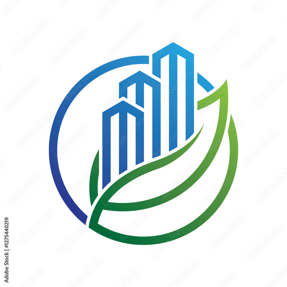 Green city vector logo design Green city vector logo design