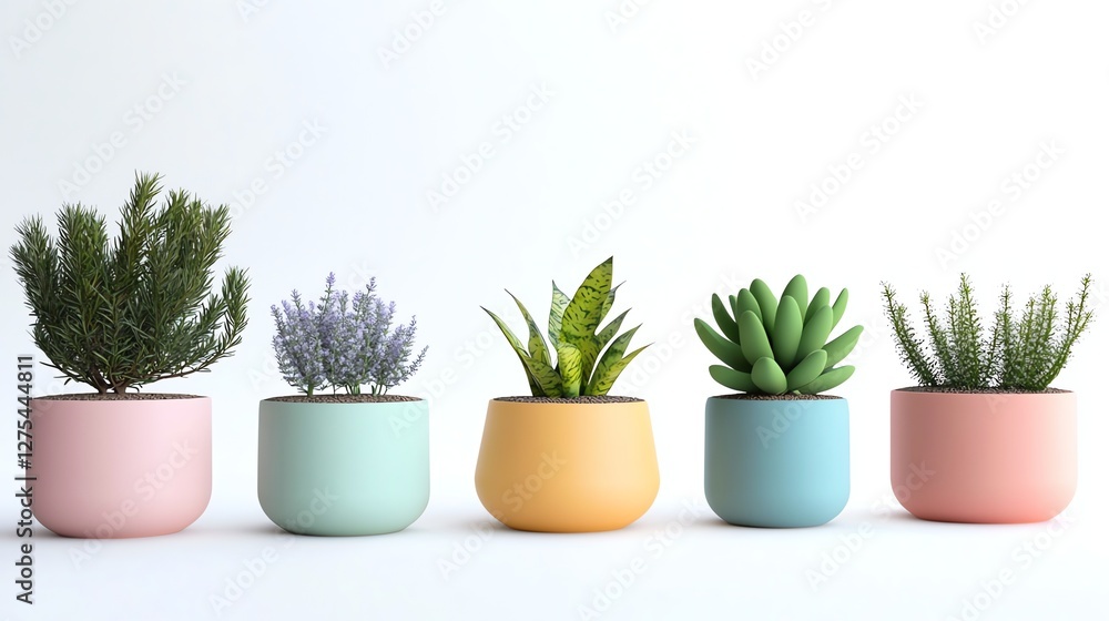 Minimal, modern, and colorful plant pots with geometric shapes in soft pastel hues. Perfect for home decor, product displays, and digital graphics Minimal, modern, and colorful plant pots with geometric shapes in soft pastel hues. Perfect for home decor, product displays, and digital graphics