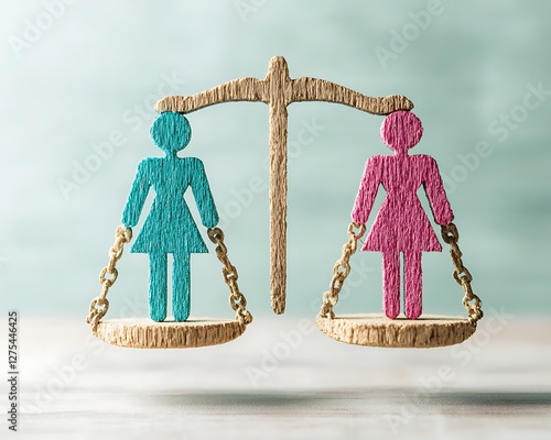Gender equality scales; balance concept