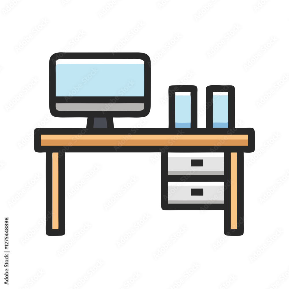 office workspace desk icon design office workspace desk icon design