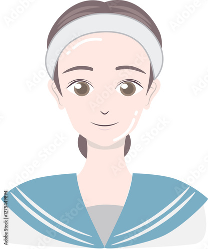 肌が綺麗な中高生の女子