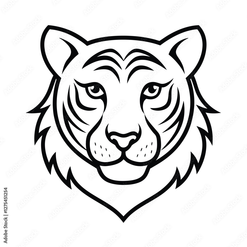 Obraz premium tiger head vector