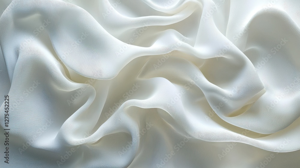 Obraz premium White silk fabric abstract texture map pattern background