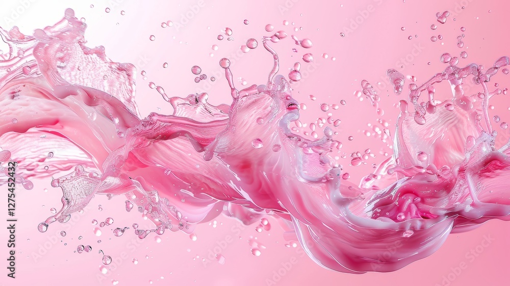 Vibrant swirls of colorful paint liquids blending together on a pink background texture Vibrant swirls of colorful paint liquids blending together on a pink background texture