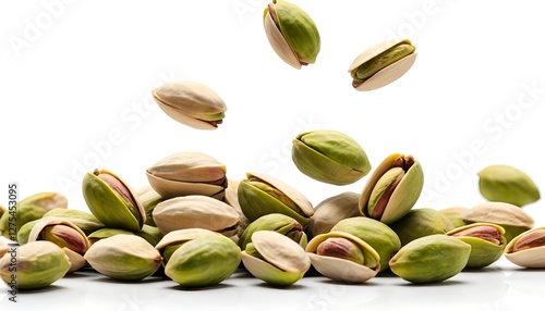 Wallpaper Mural Fresh Pistachios Falling and Stacked Torontodigital.ca