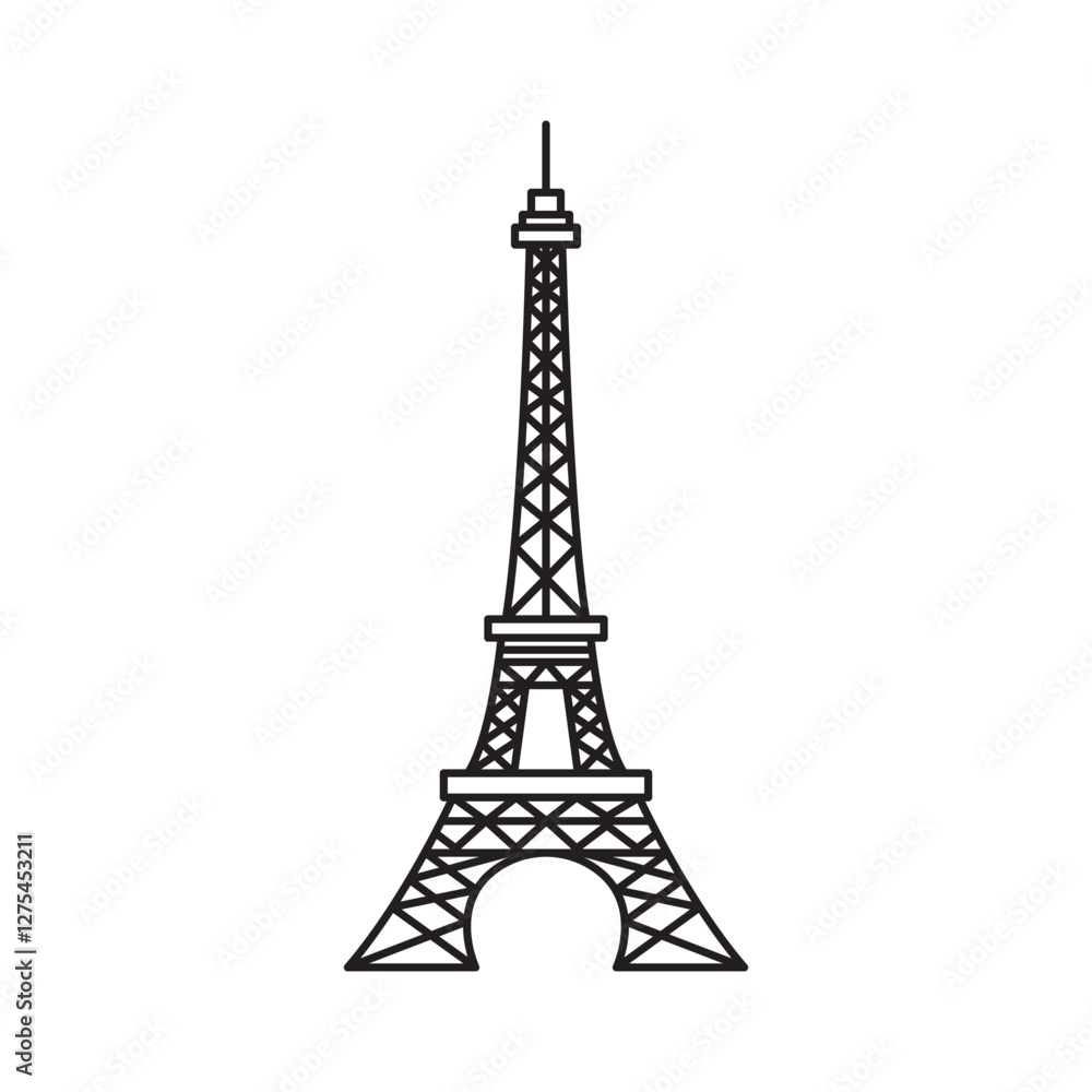 Fototapeta premium Eifel Tower illustration