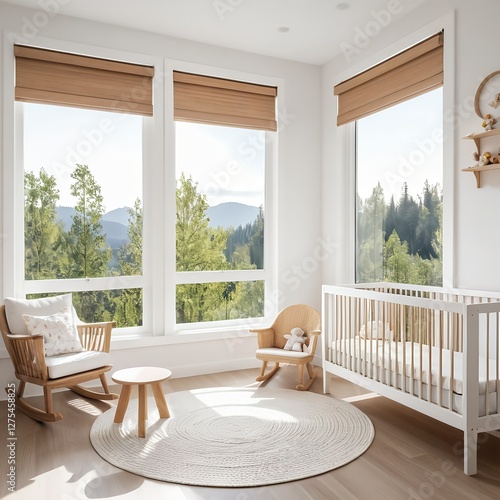 Modern Nursery with Mountain View photo