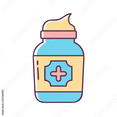 painkiller cream icon design