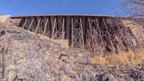 Historic Bainbridge Steel Dam near Ash Fork AZ photo