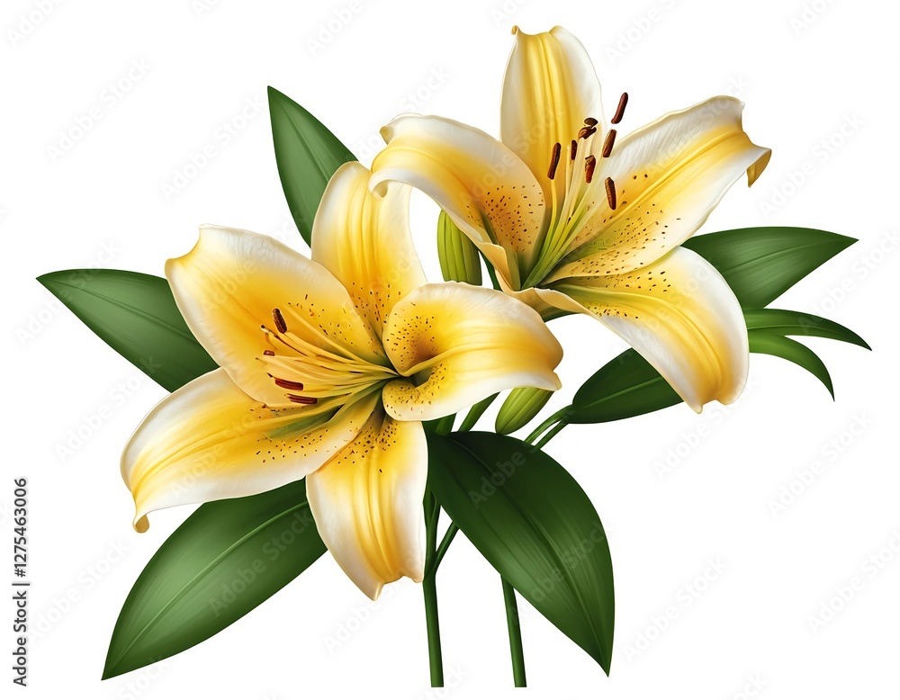 Obraz premium Elegant Yellow Lilies