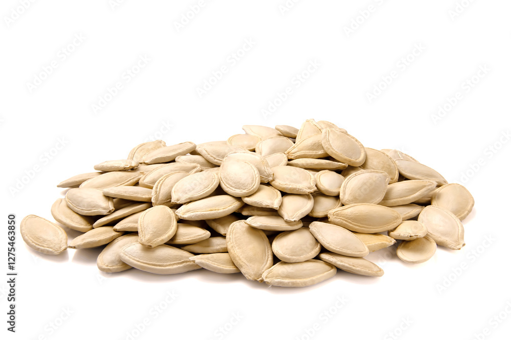 Pumpkin seeds isolated on white background Pumpkin seeds isolated on white background