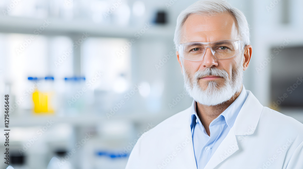 Male Scientist in Lab Coat with Focused Expression, Head and Shoulders Close-up, Working in a Laboratory
Male Scientist in Lab Coat with Focused Expression, Head and Shoulders Close-up, Working in a Laboratory