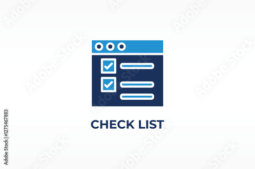 CHECK LIST vector, icon or logo sign isolated symbol illustration