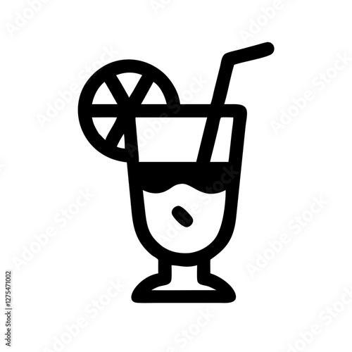 pina colada cocktail icon design