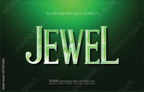 Green Jewel gem stone Text Effect