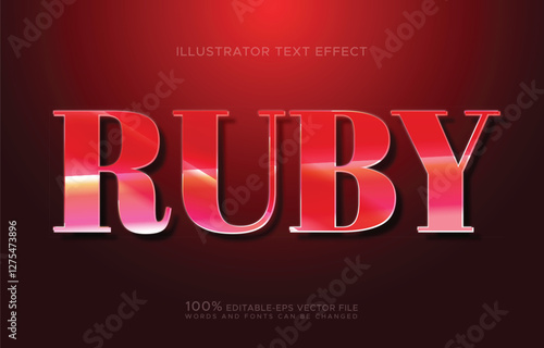 Ruby shiny red Text Effect