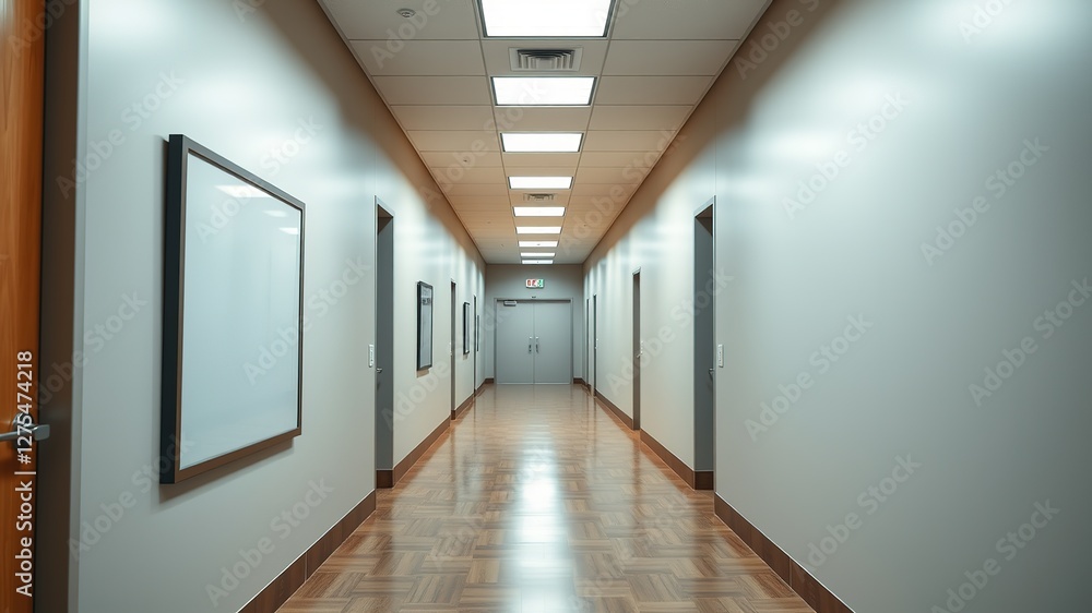 Office Hallway Mockup with Two Poster Frames - Bright, Sharp Images Office Hallway Mockup with Two Poster Frames - Bright, Sharp Images