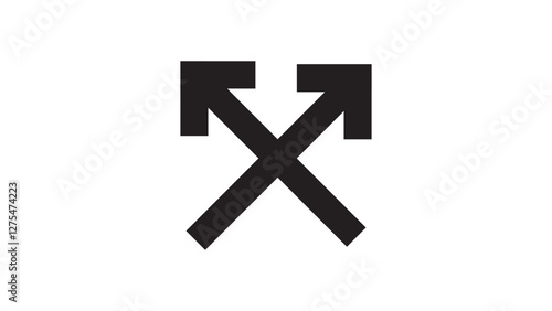 two up cross arrows icon