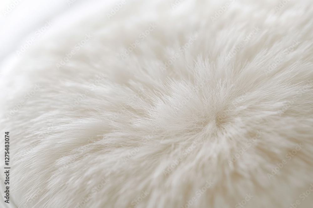 Fototapeta premium Soft White Fur Texture Closeup