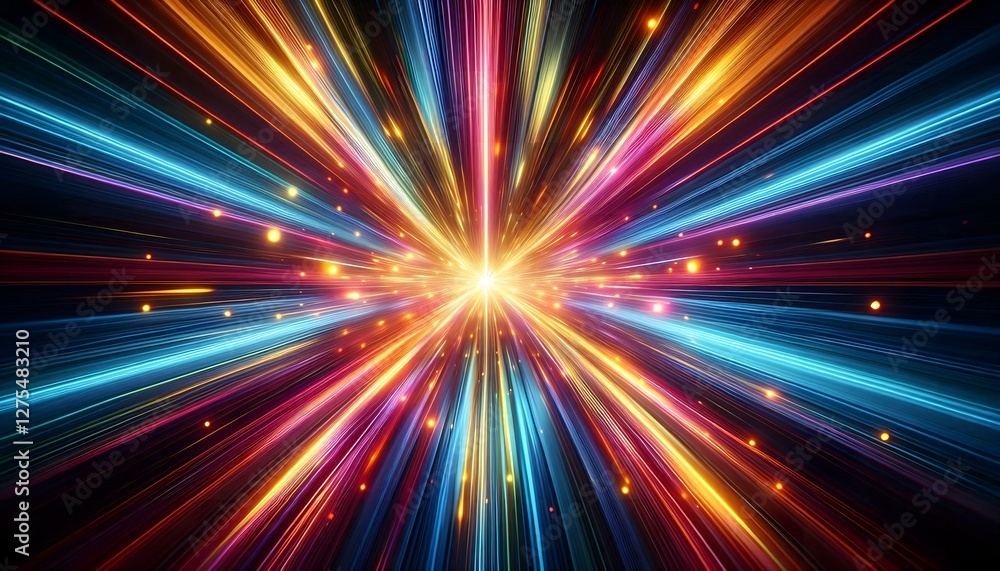Abstract Colorful Light Beams Background. Abstract Colorful Light Beams Background.