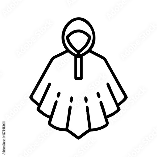 rain poncho icon design