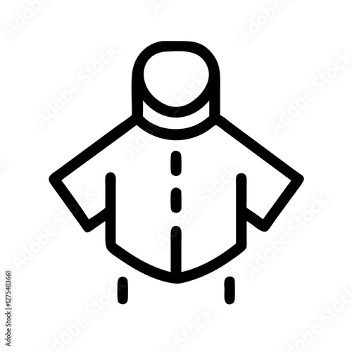 rain poncho icon design