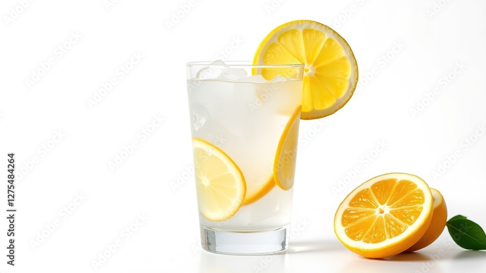 Refreshing Lemonade, Summer Drink, Iced, Cool, Photorealistic Refreshing Lemonade, Summer Drink, Iced, Cool, Photorealistic