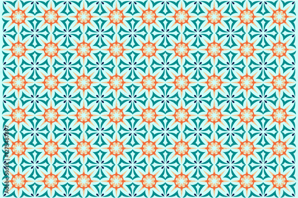 Seamless Floral Stars Pattern Vector Wallpaper, Dreamy Floral Stars Vector Background, batik motifs Seamless Floral Stars Pattern Vector Wallpaper, Dreamy Floral Stars Vector Background, batik motifs