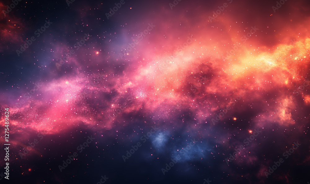 Colorful cosmic nebula fills the vast universe. Generative AI Colorful cosmic nebula fills the vast universe. Generative AI