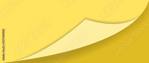 modern vector illustration with a bright yellow background and folded paper effect.