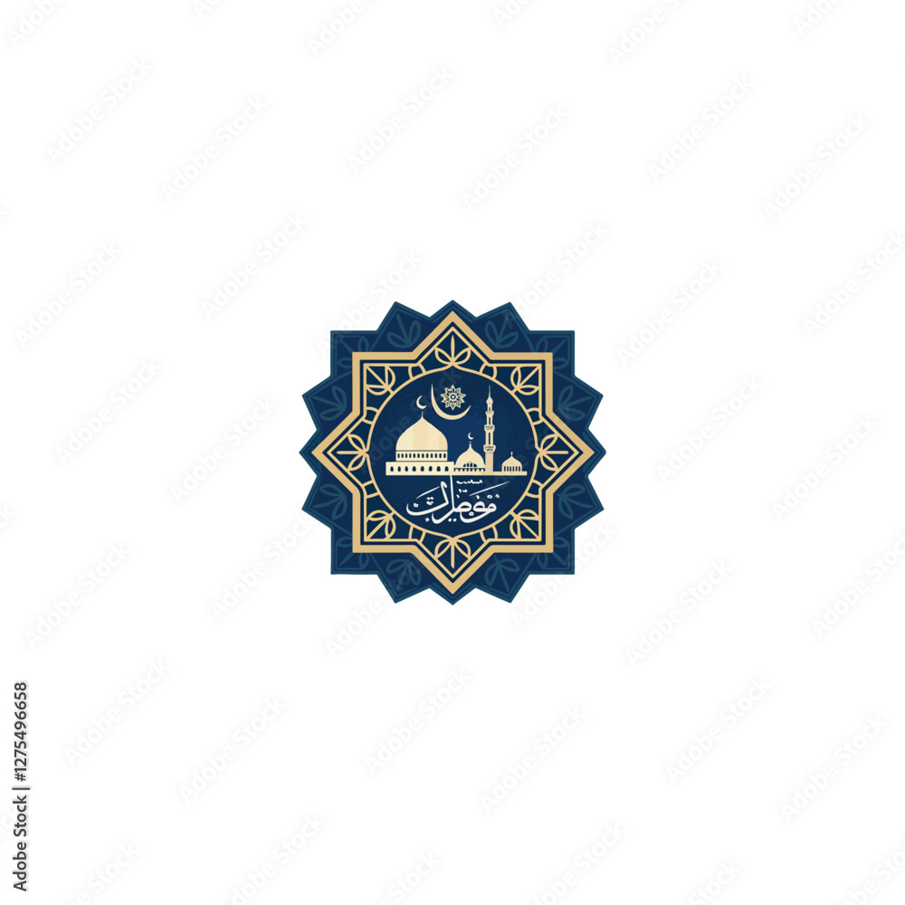 Arabic islamic logo design,Eid Al fitr logo, Ramadan kareem design, Mosque icon crescent moon Vector design greeting islamic symbol Arabic islamic logo design,Eid Al fitr logo, Ramadan kareem design, Mosque icon crescent moon Vector design greeting islamic symbol