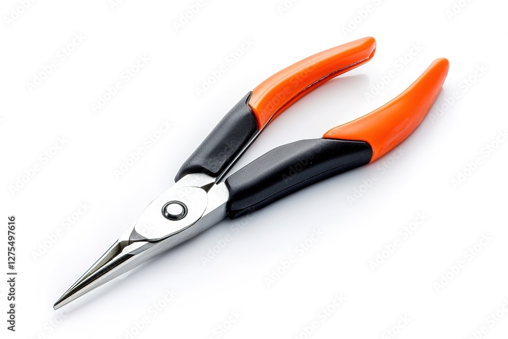Bold Orange and Black Pliers: A Close-Up of a Powerful Tool, Ideal for Mechanics, DIY Enthusiasts, and Industrial Design Projects. High-resolution image showcasing the detail and precision of the Bold Orange and Black Pliers: A Close-Up of a Powerful Tool, Ideal for Mechanics, DIY Enthusiasts, and Industrial Design Projects. High-resolution image showcasing the detail and precision of the