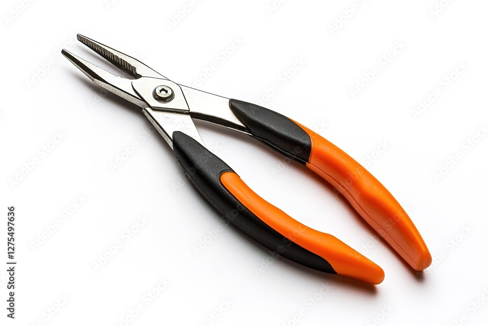 Close-up of Classic 8-Inch Pliers with Vibrant Orange and Black Handles, a Tool for Precision Work and DIY Projects. Ideal for Mechanics, Electricians, and Home Repair. High-Resolution Image Perfect Close-up of Classic 8-Inch Pliers with Vibrant Orange and Black Handles, a Tool for Precision Work and DIY Projects. Ideal for Mechanics, Electricians, and Home Repair. High-Resolution Image Perfect