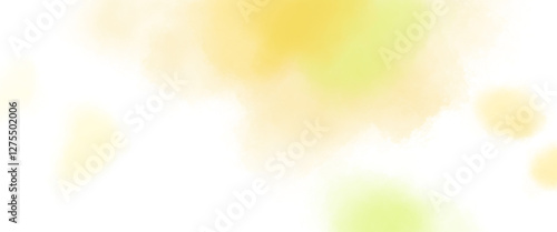 水彩で描く黄色い春の花のような背景イラスト