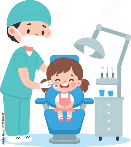 Little Girl Goes to Dentist