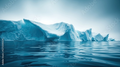 Wallpaper Mural Glacial icebergs reflected in calm water, creating a serene, majestic winter landscape Torontodigital.ca