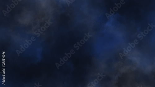 Navy blue watercolor and paper texture. Dark blue smoke background,