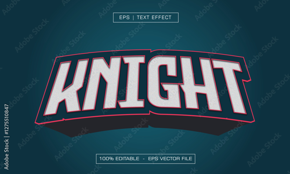 Fototapeta premium Knight Editable Text Effect