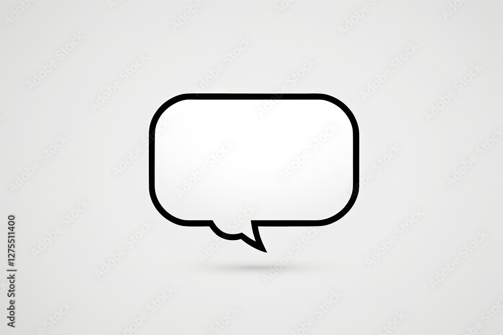 Naklejka premium arafed speech bubble icon with shadow on white background