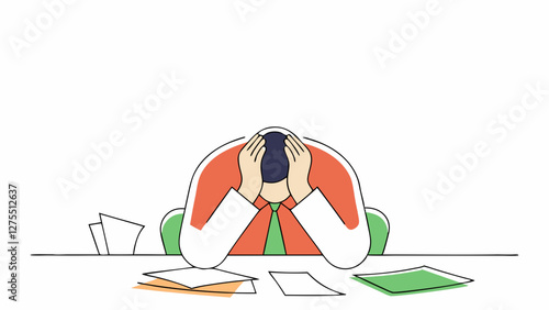 Overthinking & Anxiety – Stress, Self-Doubt, and Mental Exhaustion Concept