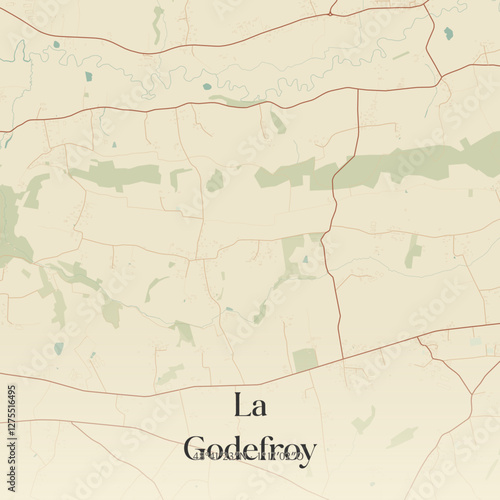 Vintage map of La Godefroy, France.