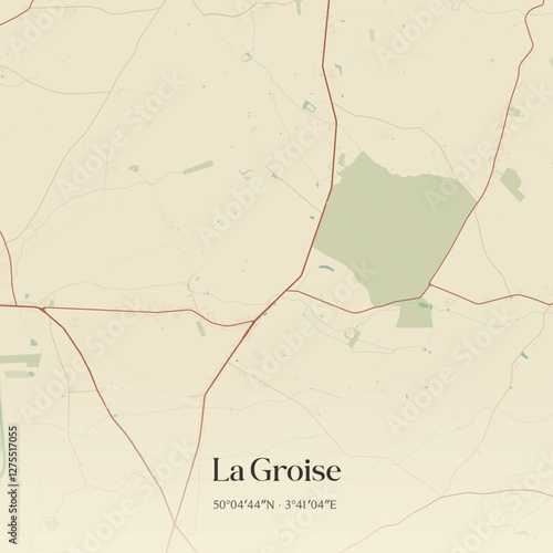 Vintage map of La Groise, France.