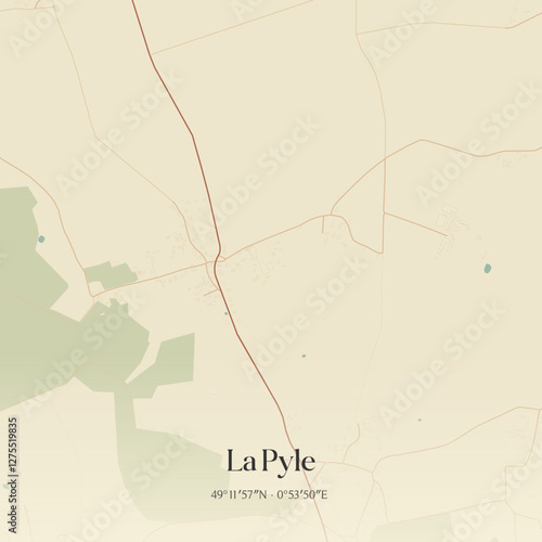 Vintage map of La Pyle, France.